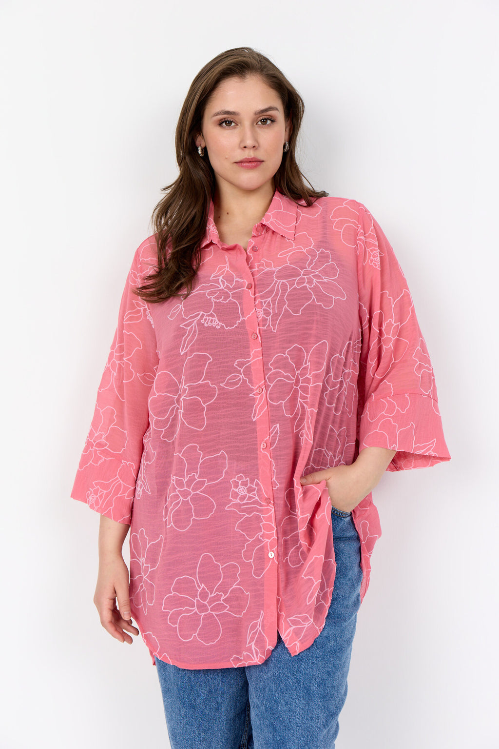 WA-SAHIFA 2 Shirt in Rose from Wasabi Concept | Wasabiconcept.com